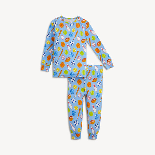 All Over Sports Modal Magnetic 2 Piece Pajamas - Doodlebug's Children's Boutique