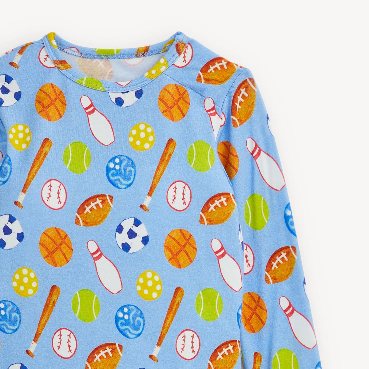 All Over Sports Modal Magnetic 2 Piece Pajamas - Doodlebug's Children's Boutique
