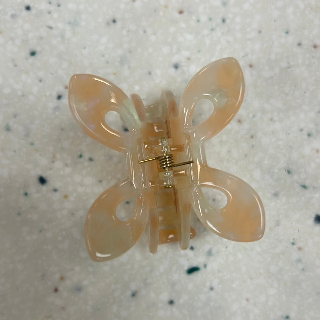 Peach Butterfly Claw Clip  - Doodlebug's Children's Boutique