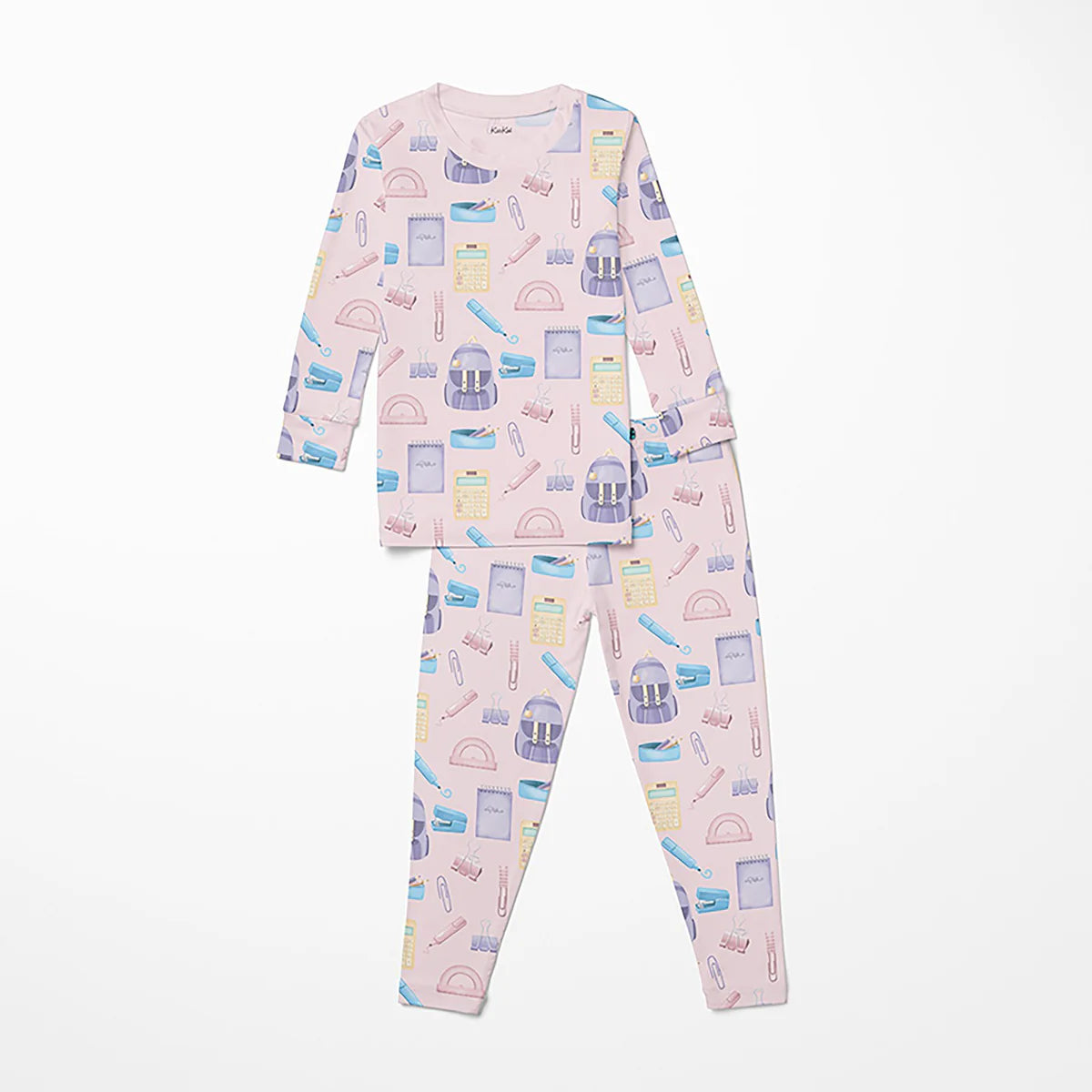 Print Long Sleeve Pajama Set Shrinking Violet School Girl - Doodlebug's Children's Boutique