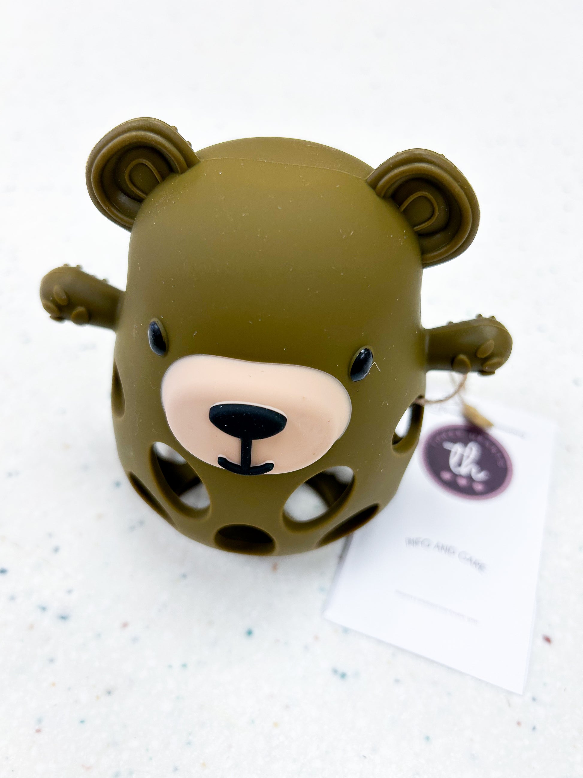 Silicone 3D Bear Teether - Doodlebug's Children's Boutique