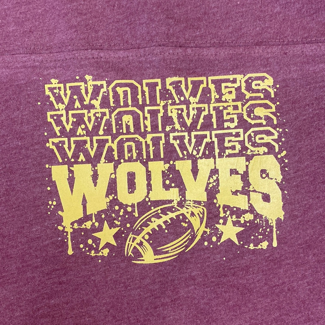 Wolves Football Ringer Tee  - Doodlebug's Children's Boutique