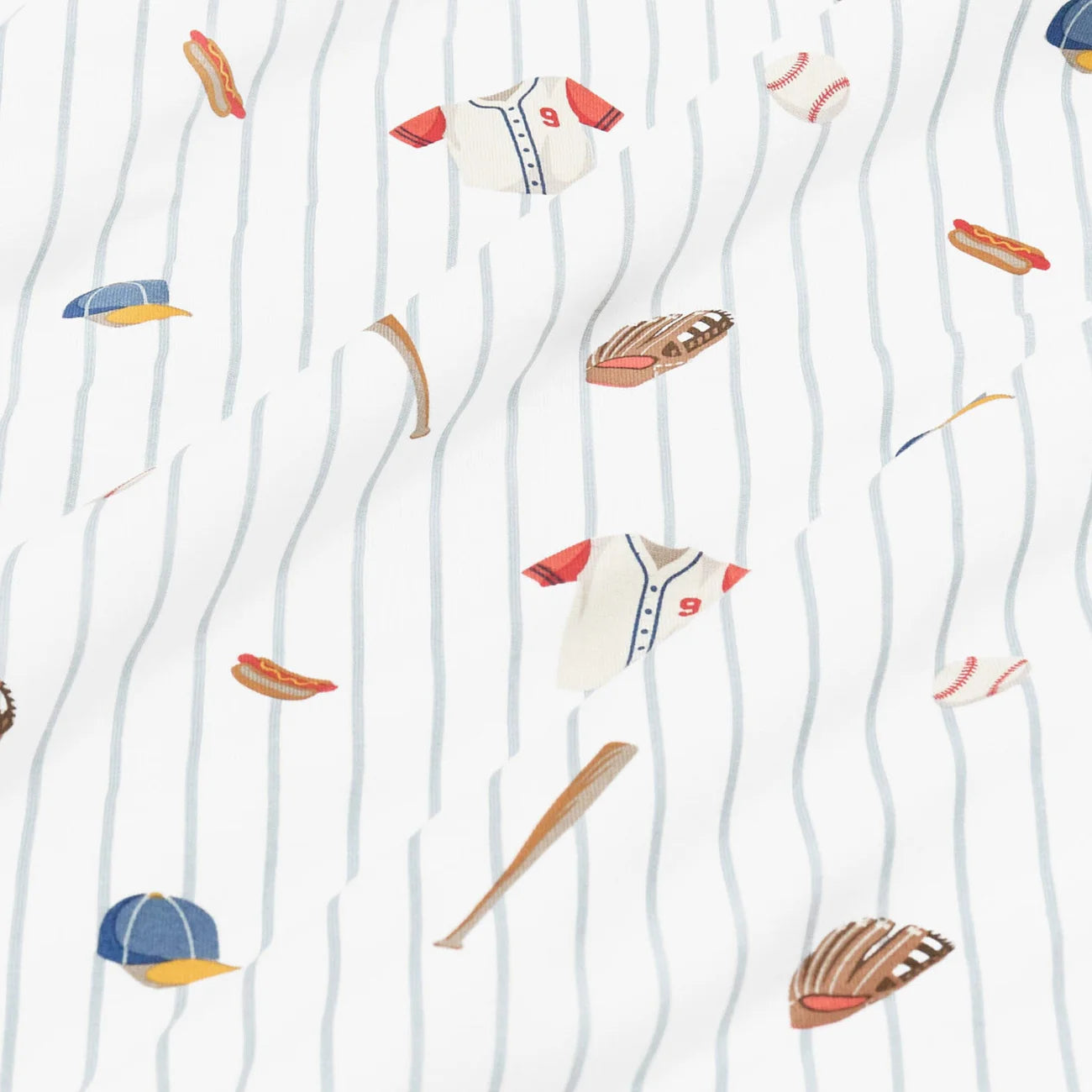Zippered Footie in Home Run - Doodlebug's Children's Boutique