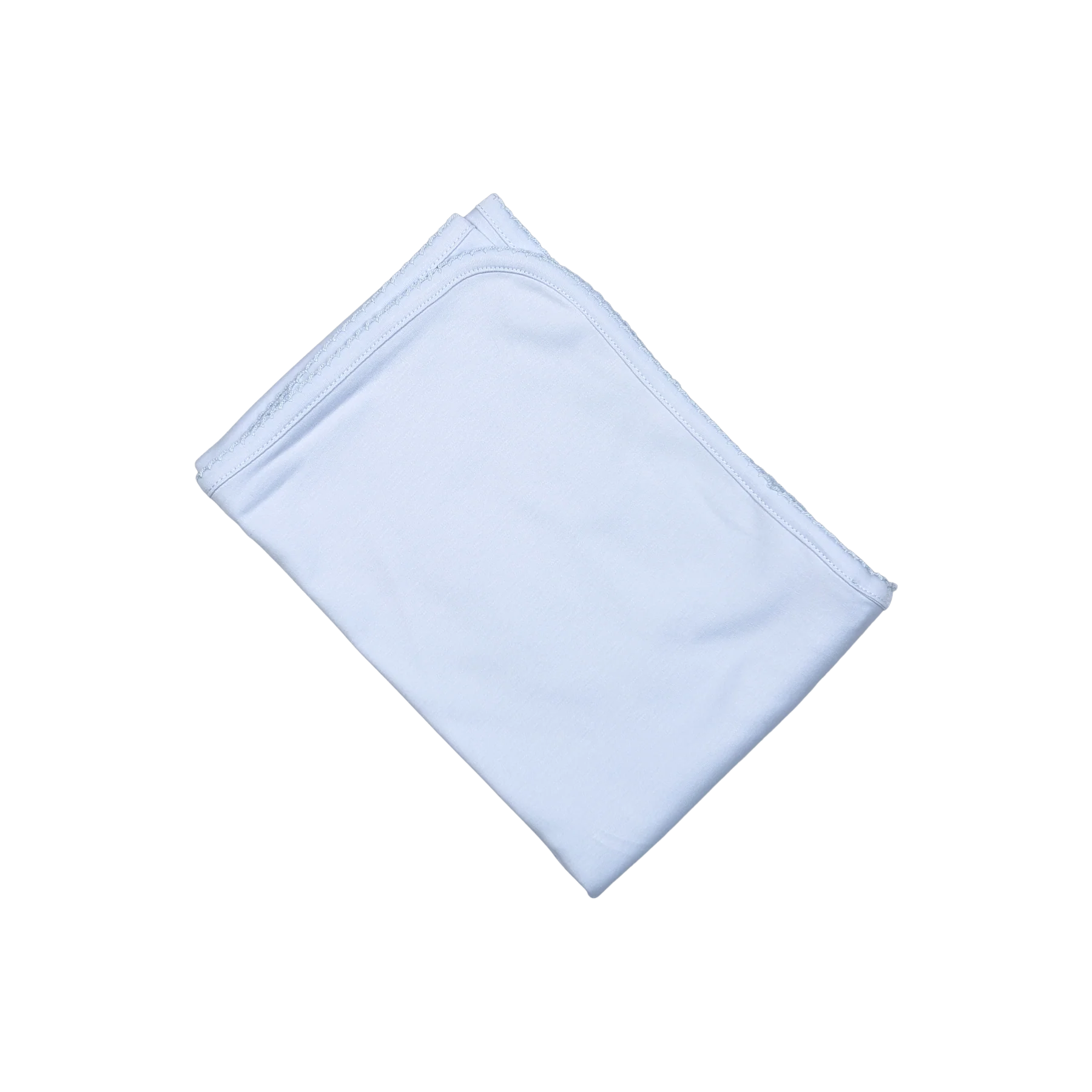 Blue Picot Trim Blanket - Doodlebug's Children's Boutique
