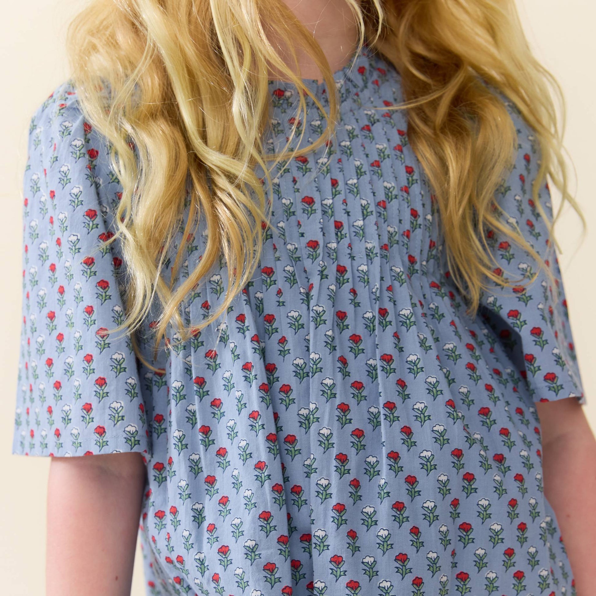 Jaipur Top in Light Blue Carnation - Doodlebug's Children's Boutique