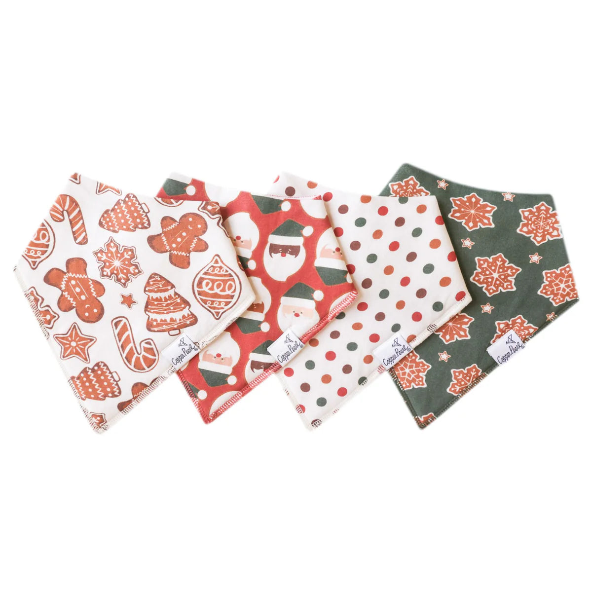Gingerbread 4 Pack Bandana Bibs - Doodlebug's Children's Boutique