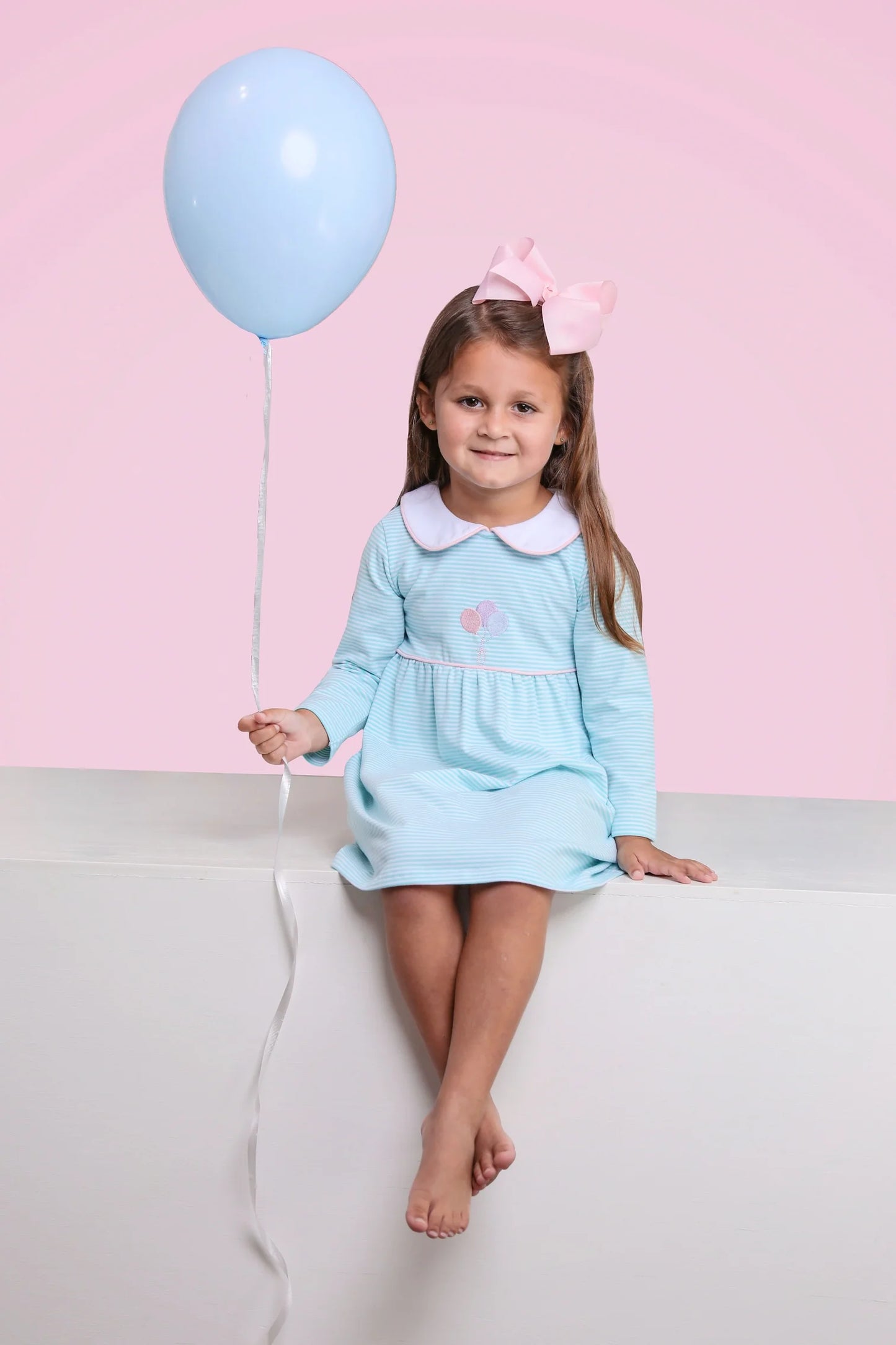 Balloon Embroidery Dress  - Doodlebug's Children's Boutique