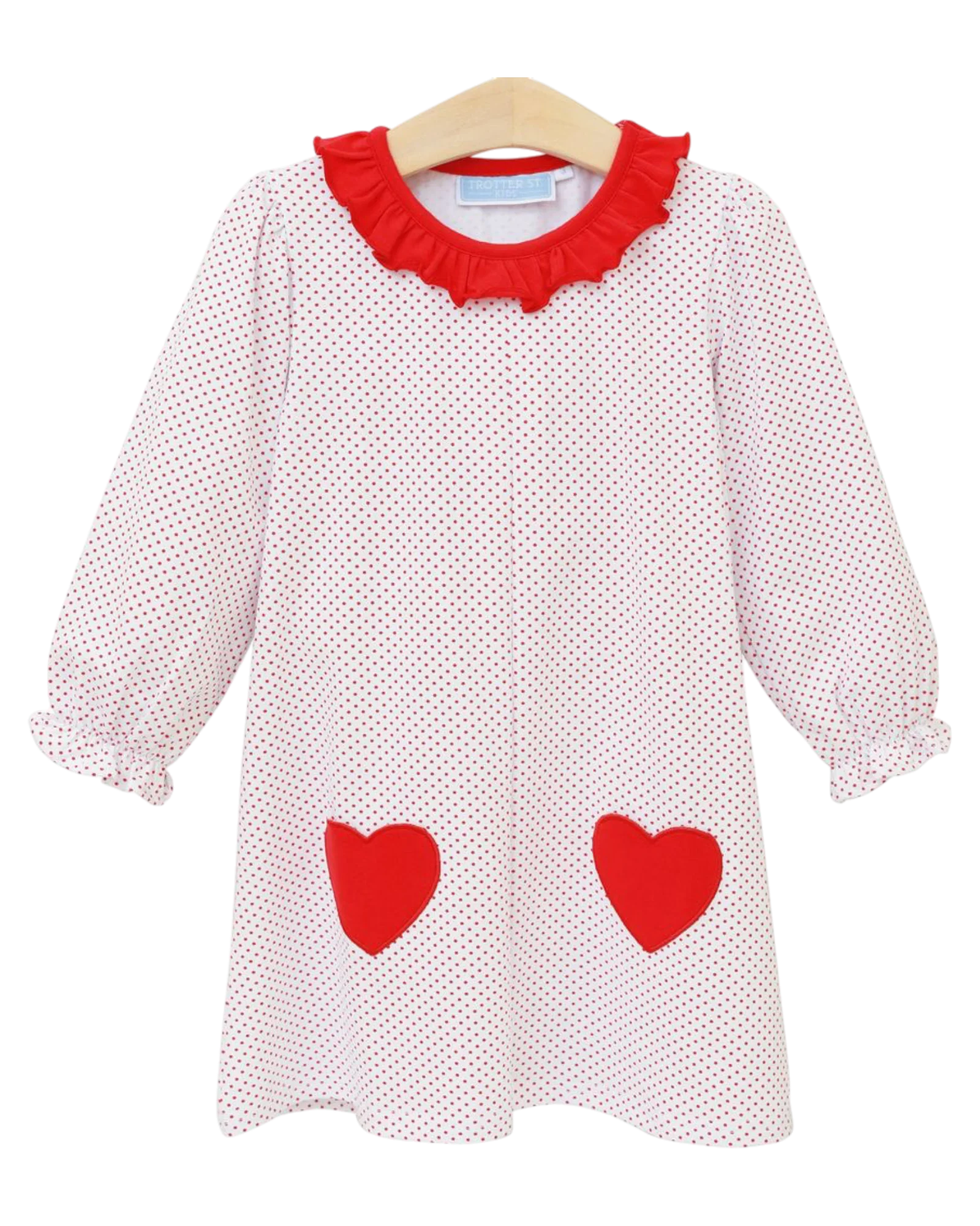 Be Mine Red Dot Heart Pocket Dress - Doodlebug's Children's Boutique