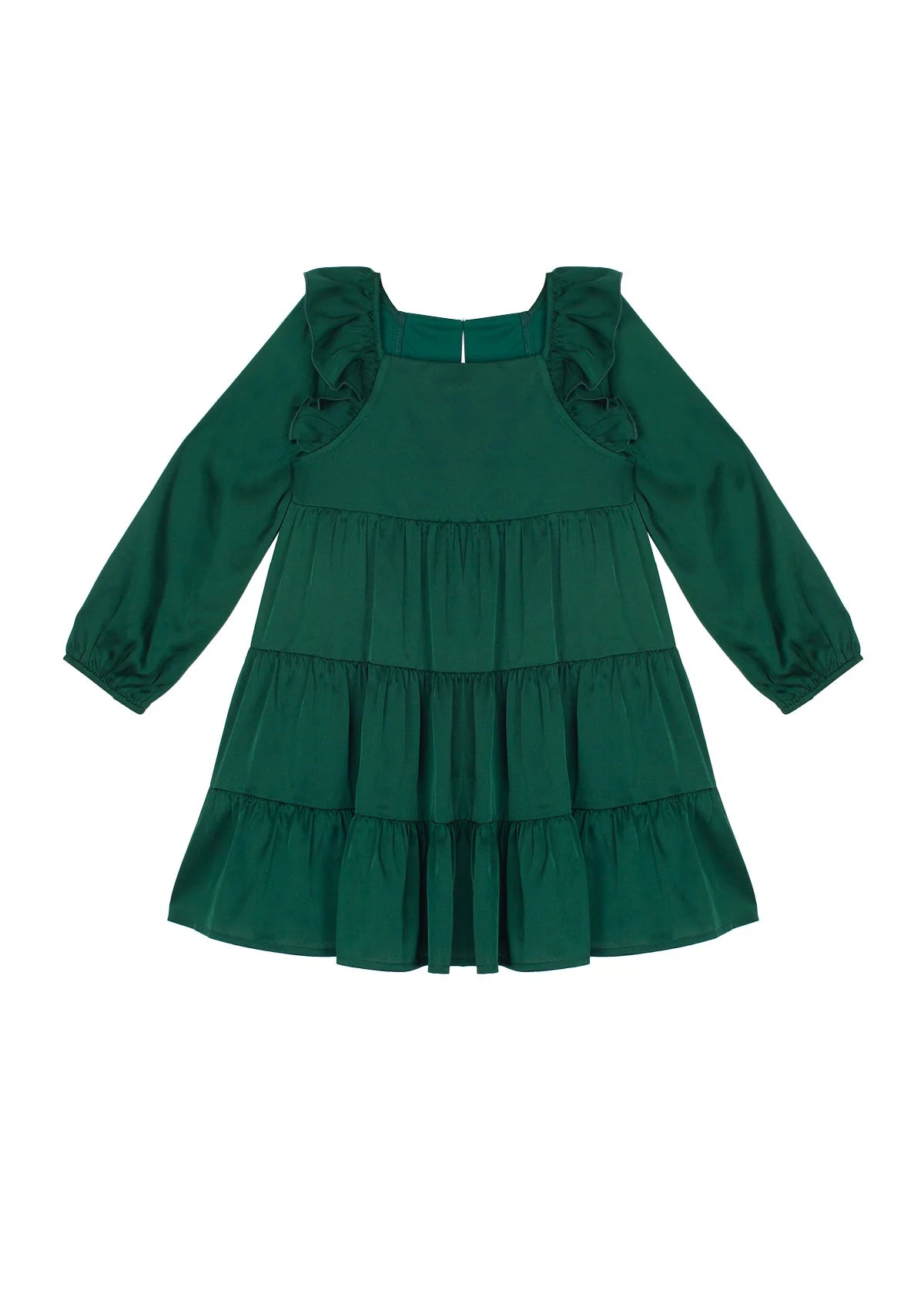 Mistletoe Emerald Green Tiered Dress  - Doodlebug's Children's Boutique