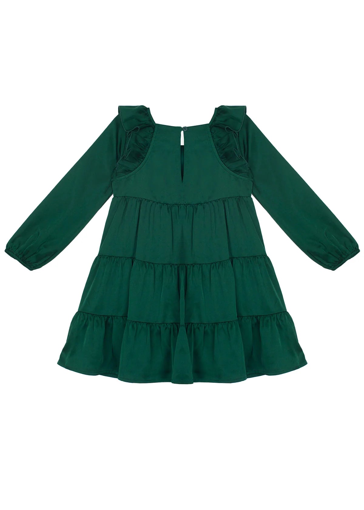 Mistletoe Emerald Green Tiered Dress  - Doodlebug's Children's Boutique