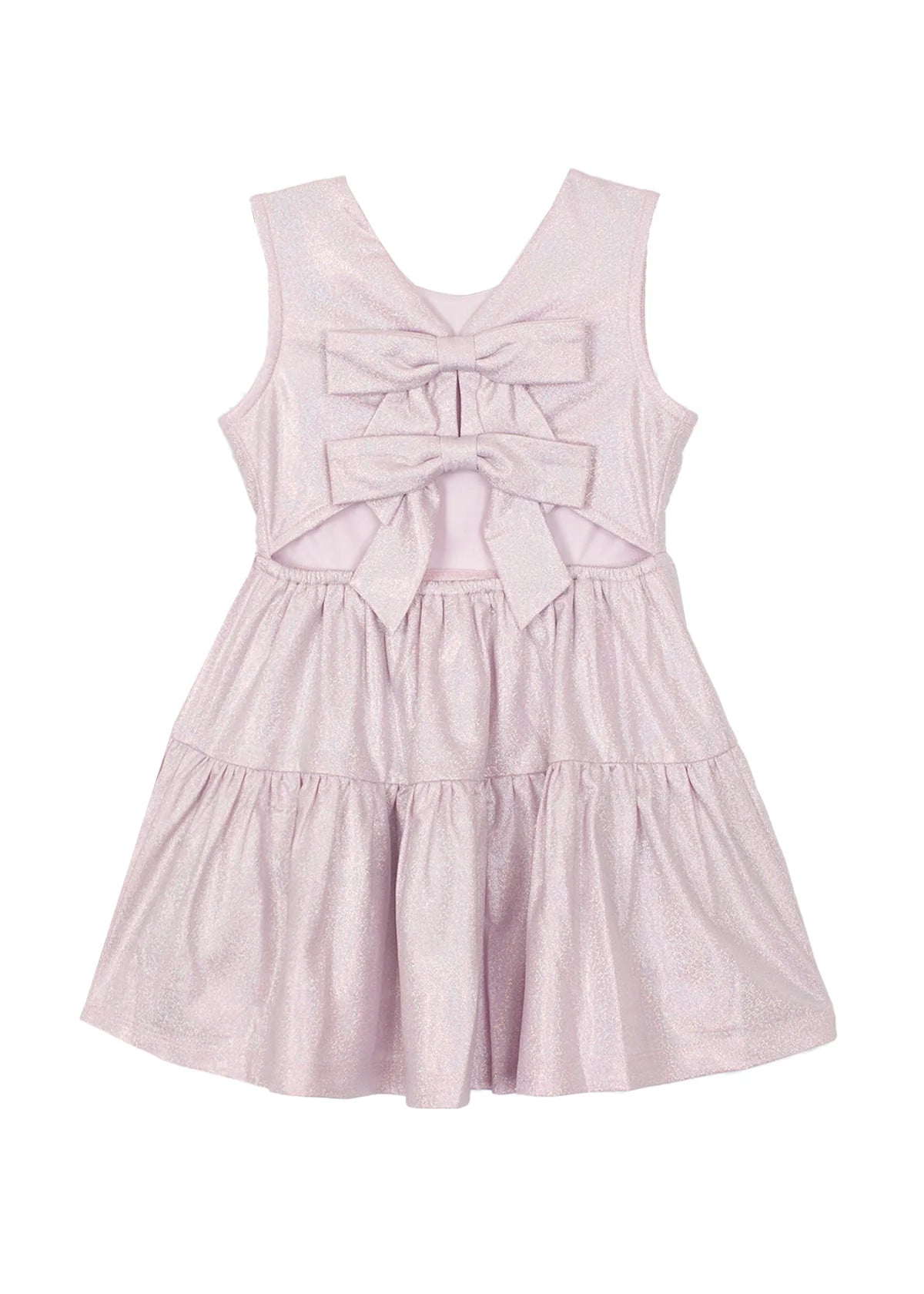 Periwinkle Layered Bow Back Dress - Doodlebug's Children's Boutique