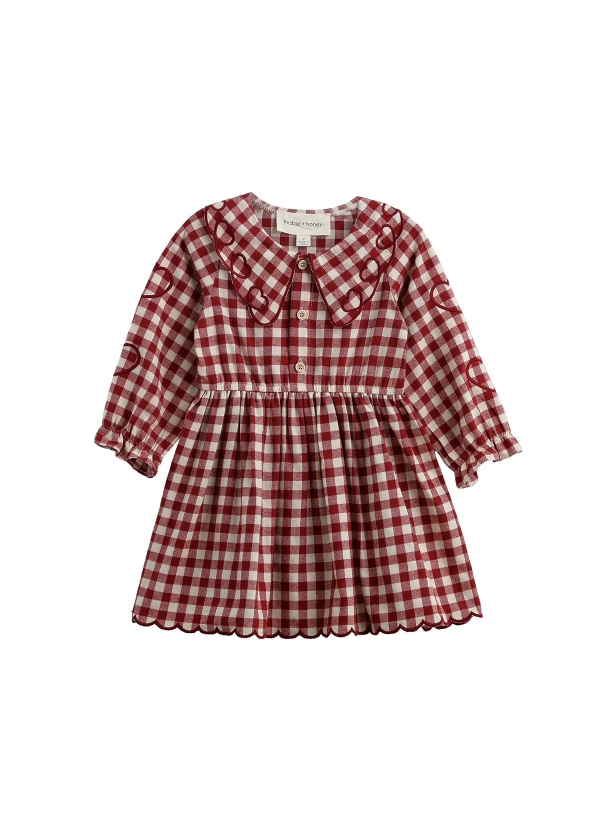 Valentina Long Sleeve Gingham Dress