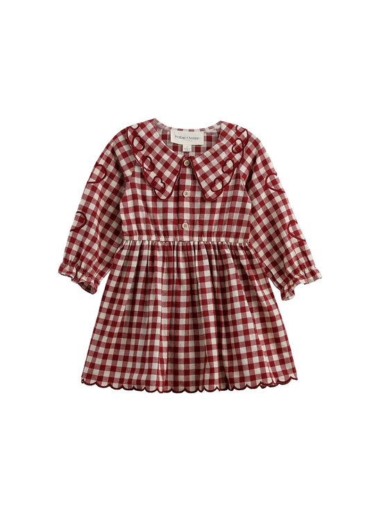 Valentina Long Sleeve Gingham Dress - Doodlebug's Children's Boutique
