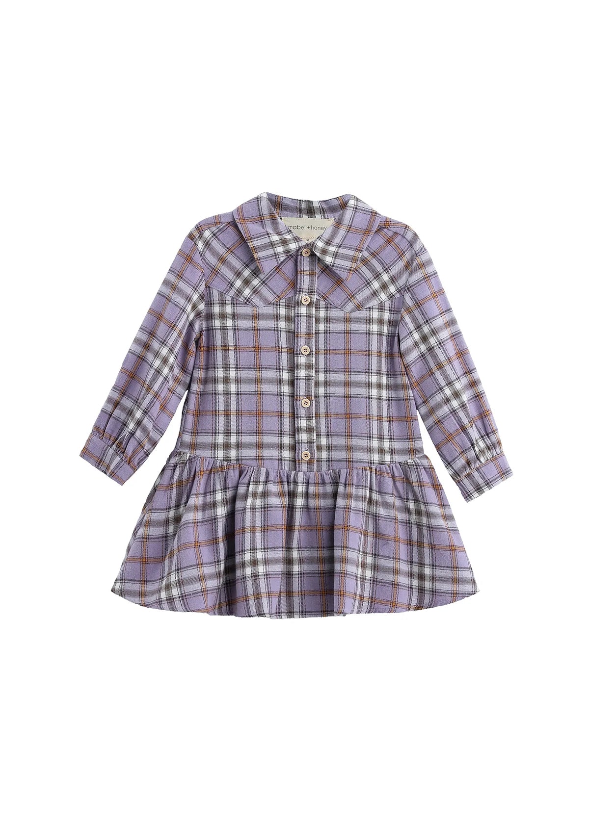 Char Long Sleeve Plaid Dress
