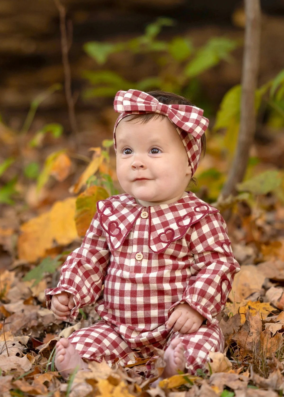 Valentina Gingham Romper