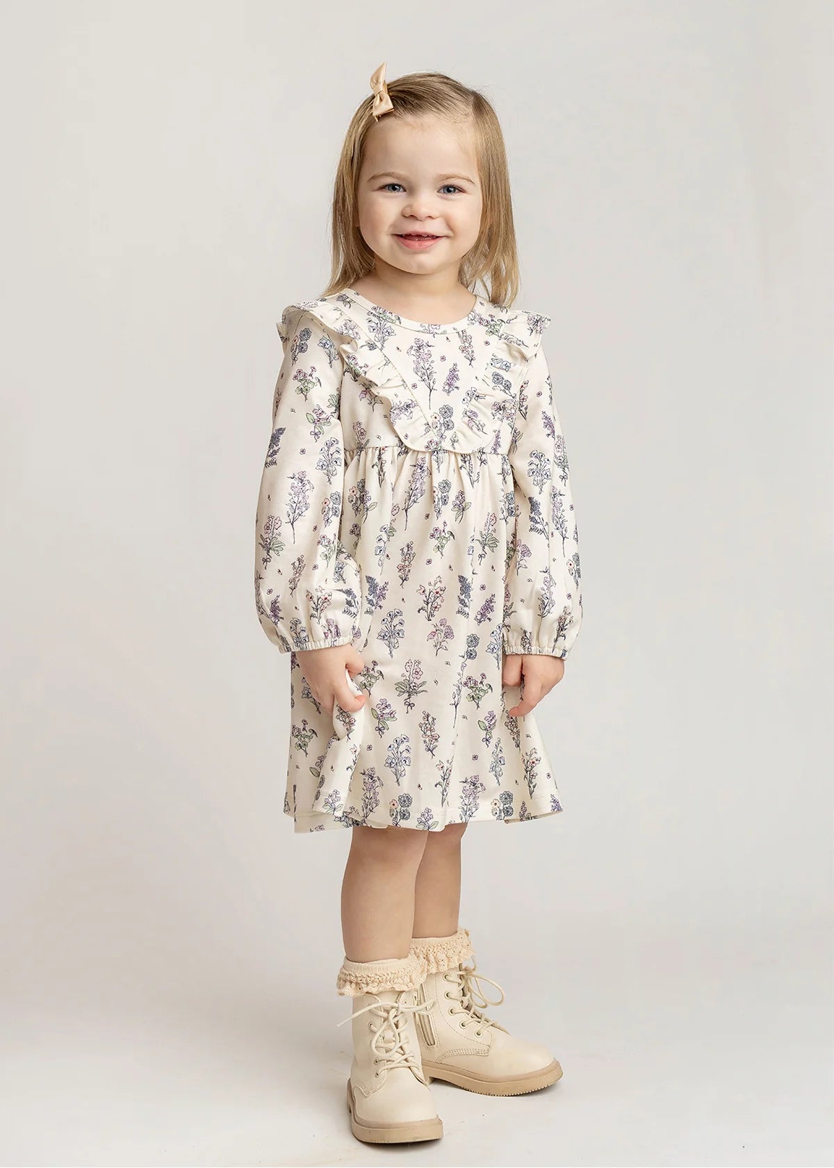 Gracie Long Sleeve Floral Ruffle Dress