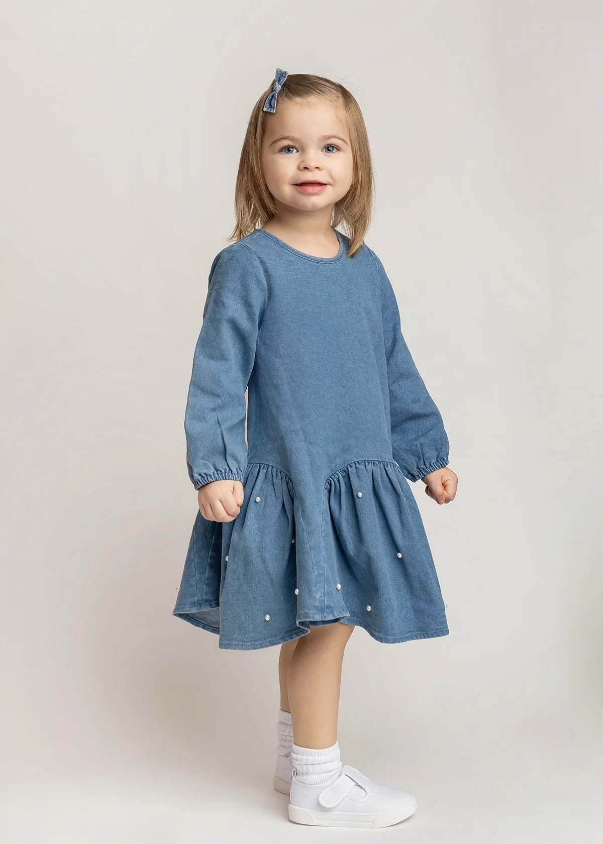 Denim Doll Long Sleeve Dress
