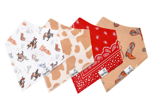 Boone 4 Pack Bandana Bibs - Doodlebug's Children's Boutique