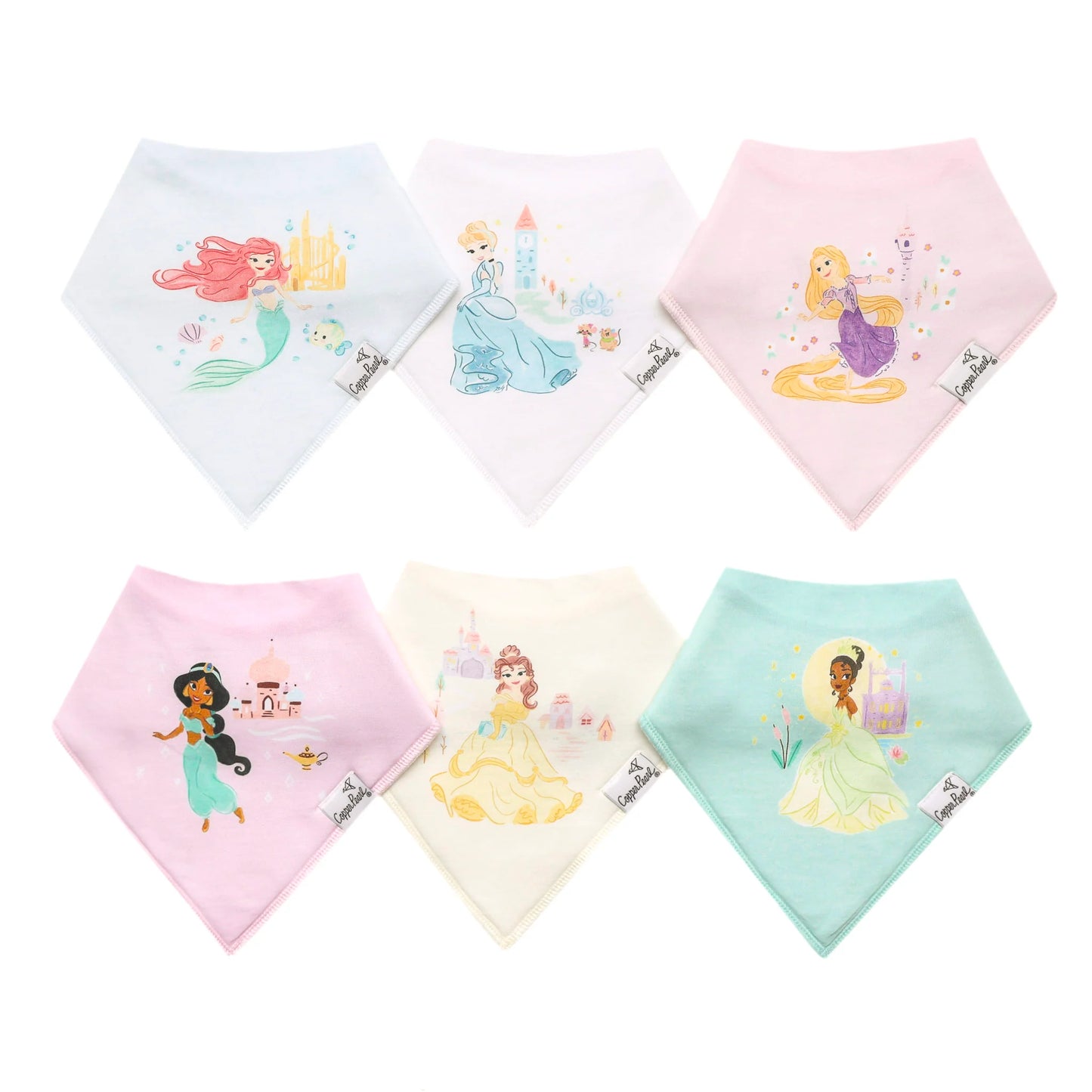 Disney Princess 6 Pack Bandana Bibs - Doodlebug's Children's Boutique
