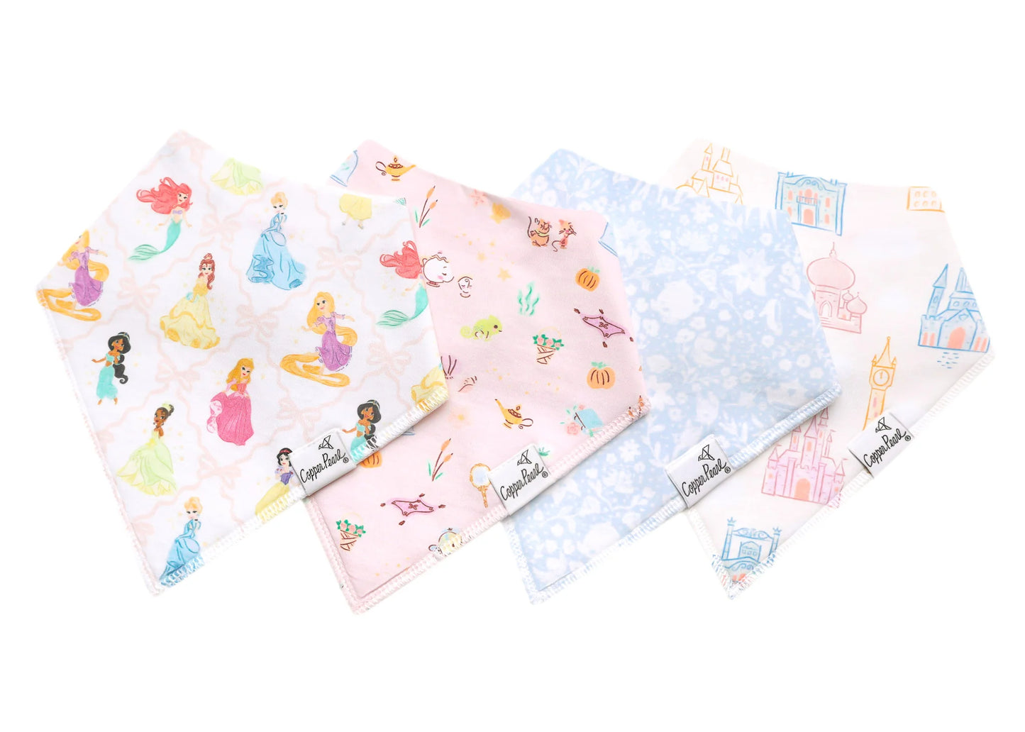 Disney Princess 4 Pack Bandana Bibs - Doodlebug's Children's Boutique
