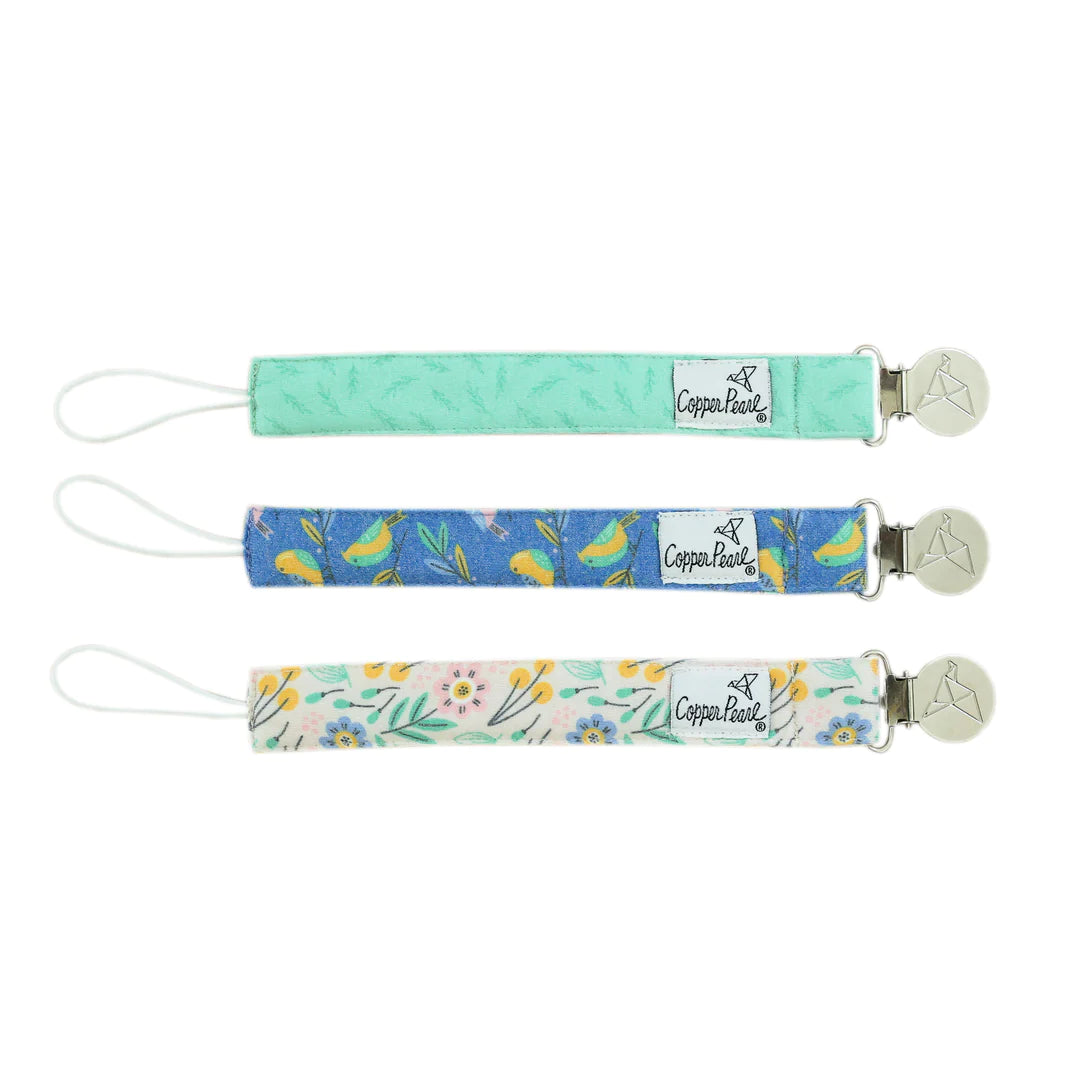 Birdie Binky Clip Set  - Doodlebug's Children's Boutique