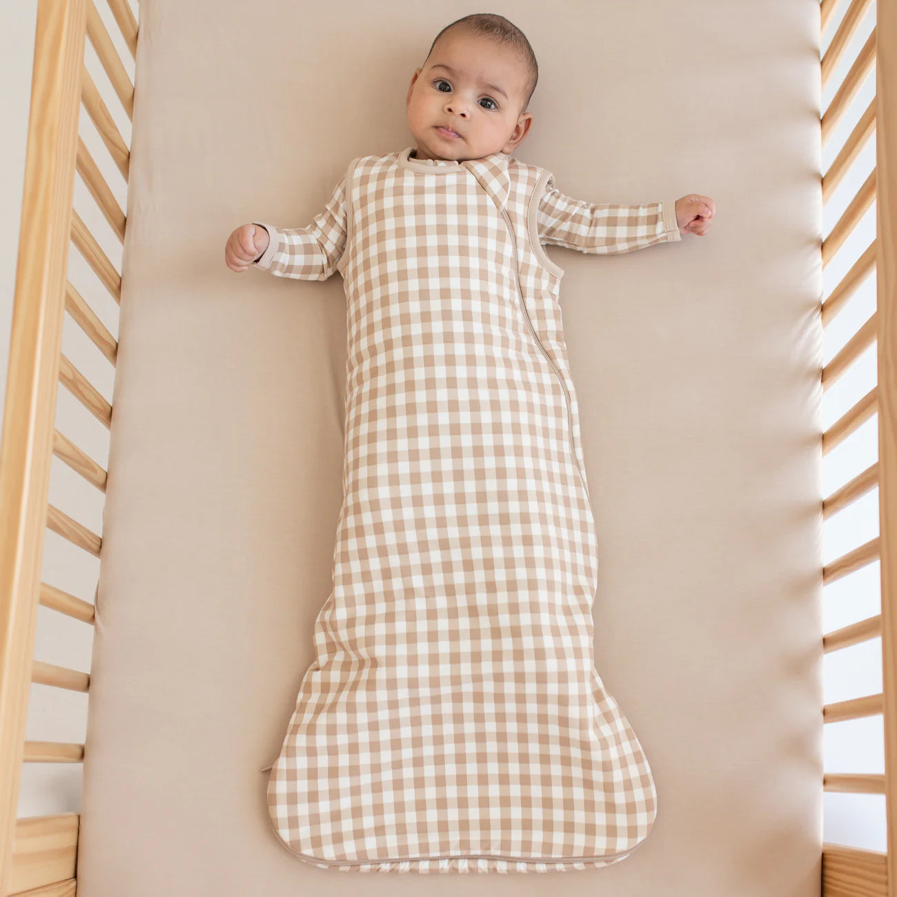 Sleep Bag 1.0 in Gingham Bisque - Doodlebug's Children's Boutique