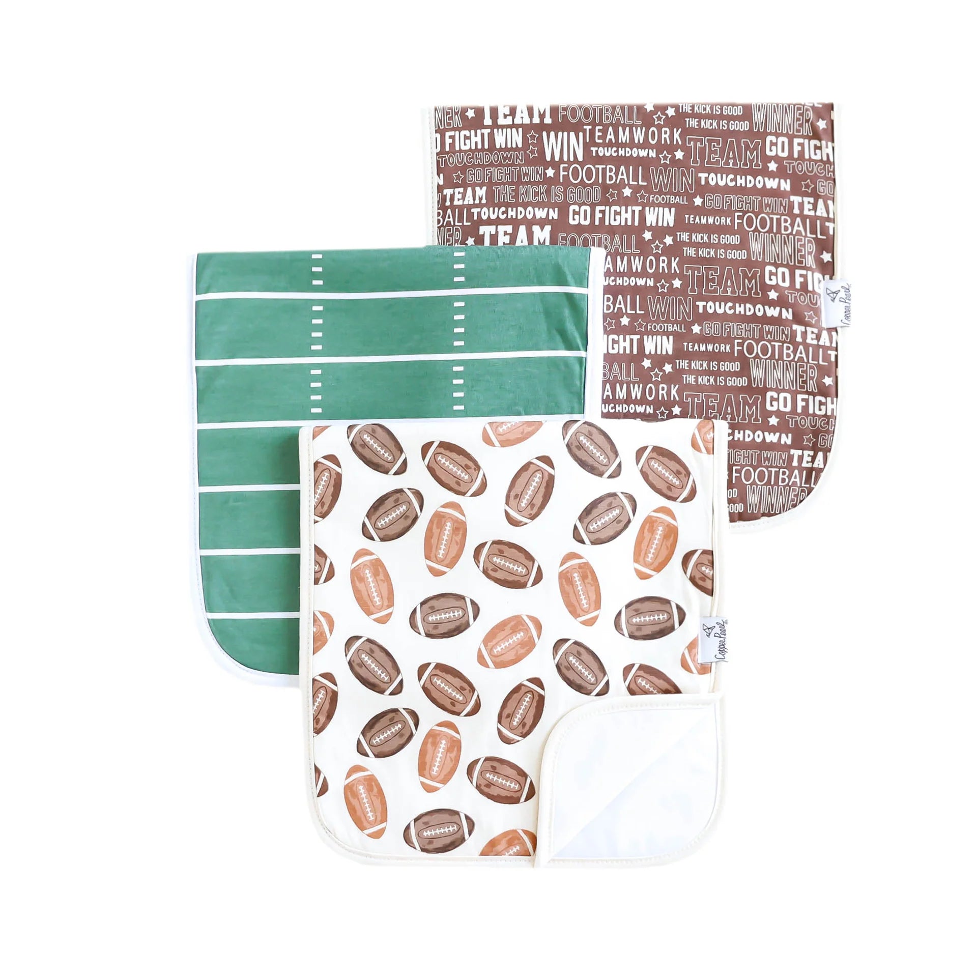 Blitz 3 Pack Burp Cloths  - Doodlebug's Children's Boutique