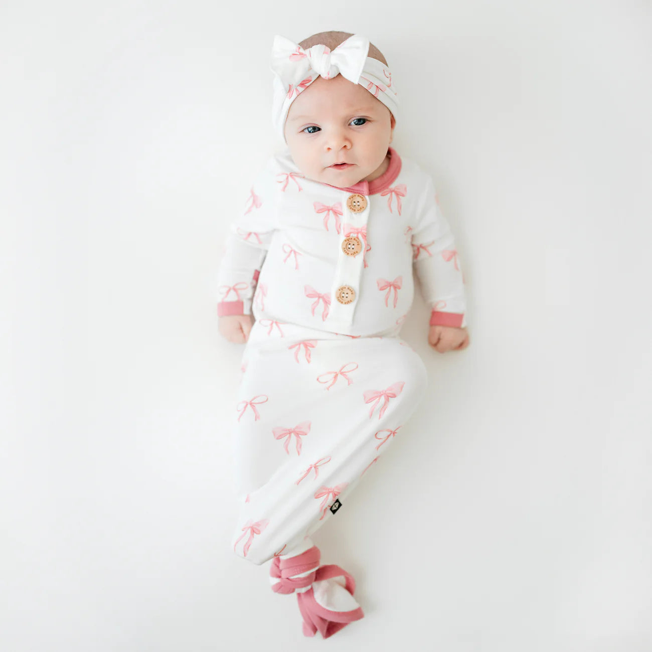 Knotted Gown & Bow Set in Bow - Doodlebug's Children's Boutique