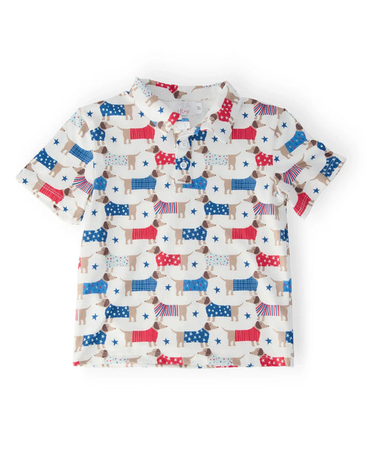 Patriotic Pups Polo - Doodlebug's Children's Boutique