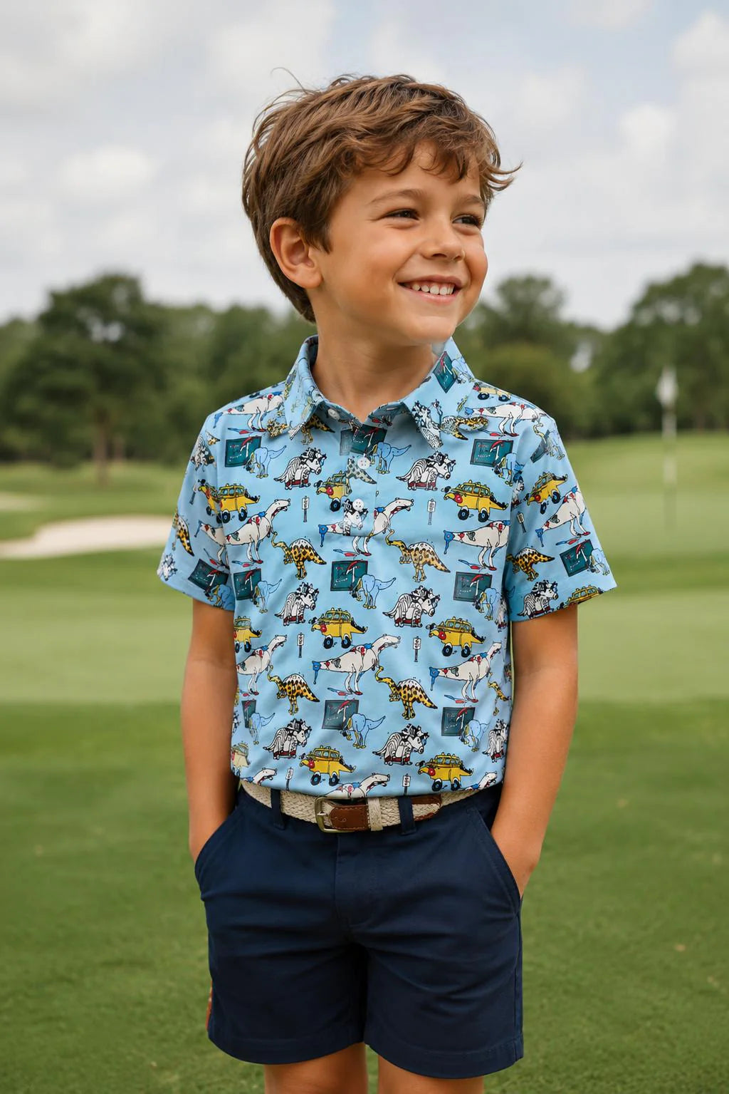 Schoolyard Stomp Polo - Doodlebug's Children's Boutique