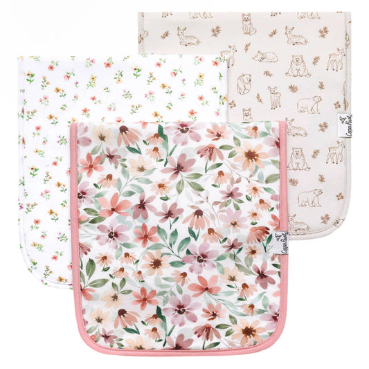 Natalie 3 Pack Burp Cloths - Doodlebug's Children's Boutique