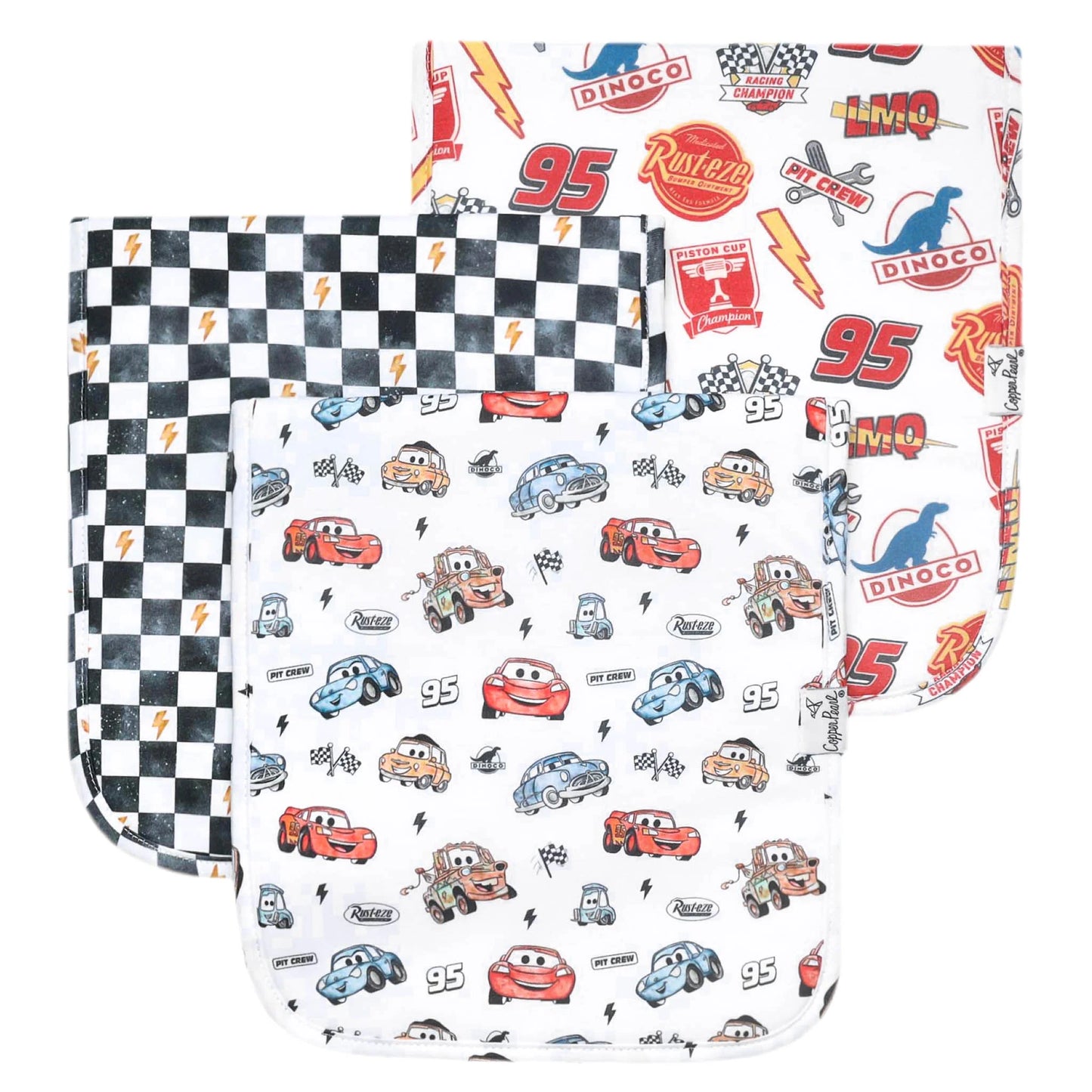 Disney Pixar Cars 3 Pack Burp Cloths - Doodlebug's Children's Boutique
