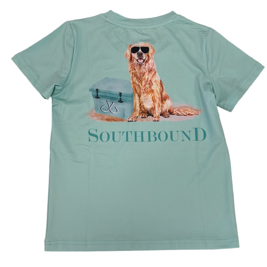 Performance Golden Dog Tee  - Doodlebug's Children's Boutique