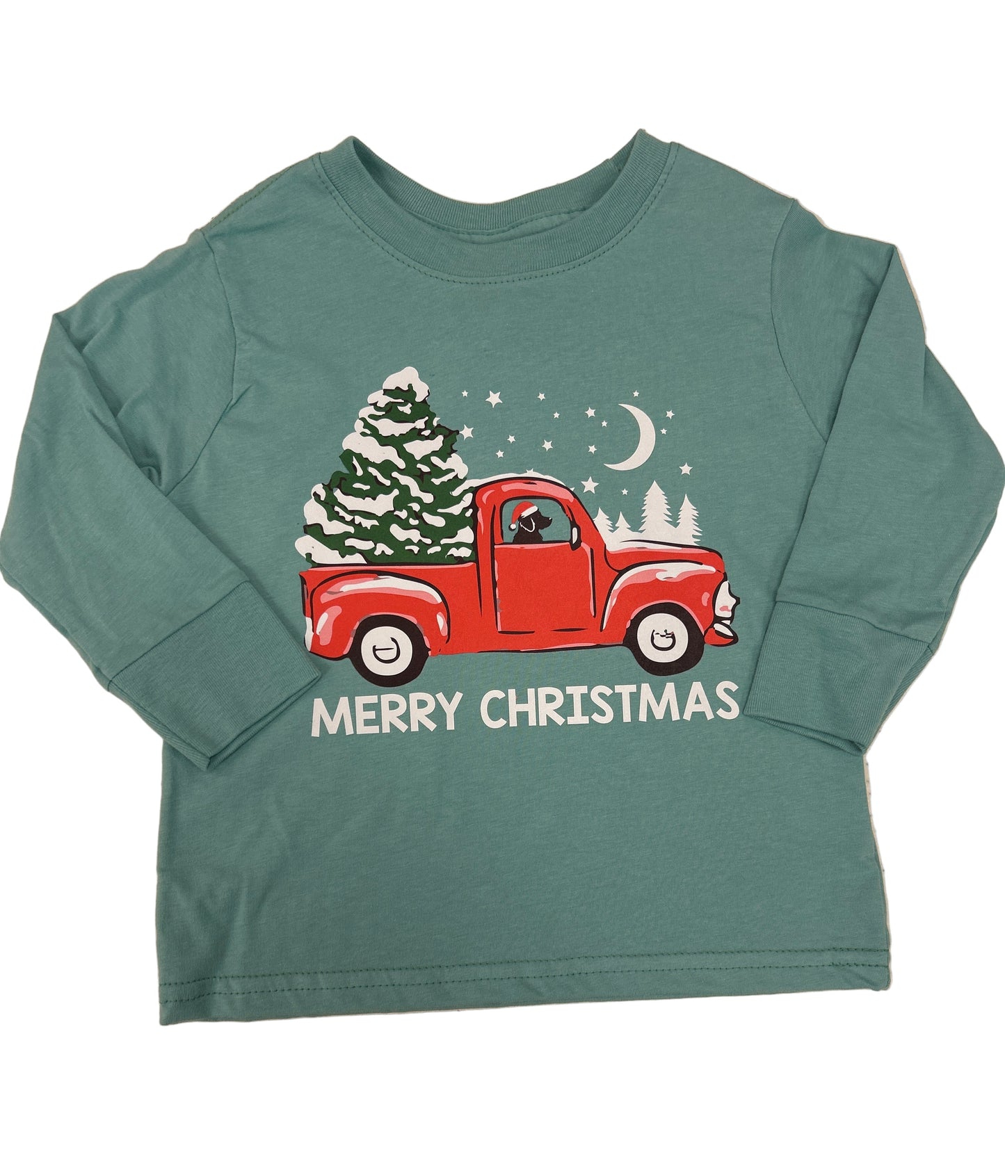 Merry Christmas Truck Long Sleeve Shirt - Doodlebug's Children's Boutique