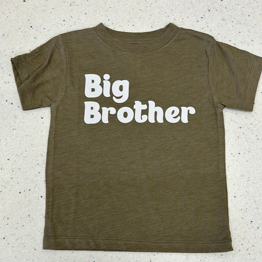 Olive Big Brother Tee  - Doodlebug's Children's Boutique