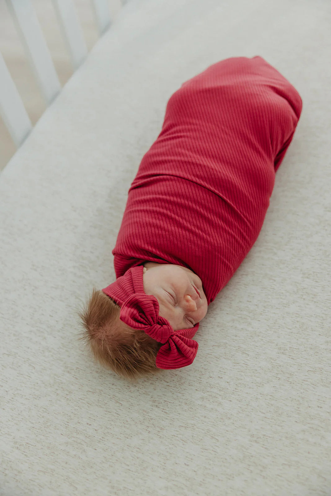 Berry Rib Knit Swaddle Blanket  - Doodlebug's Children's Boutique