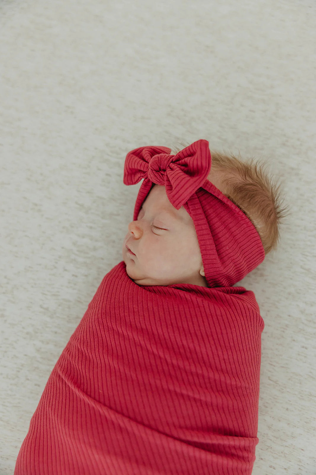 Berry Rib Knit Swaddle Blanket  - Doodlebug's Children's Boutique