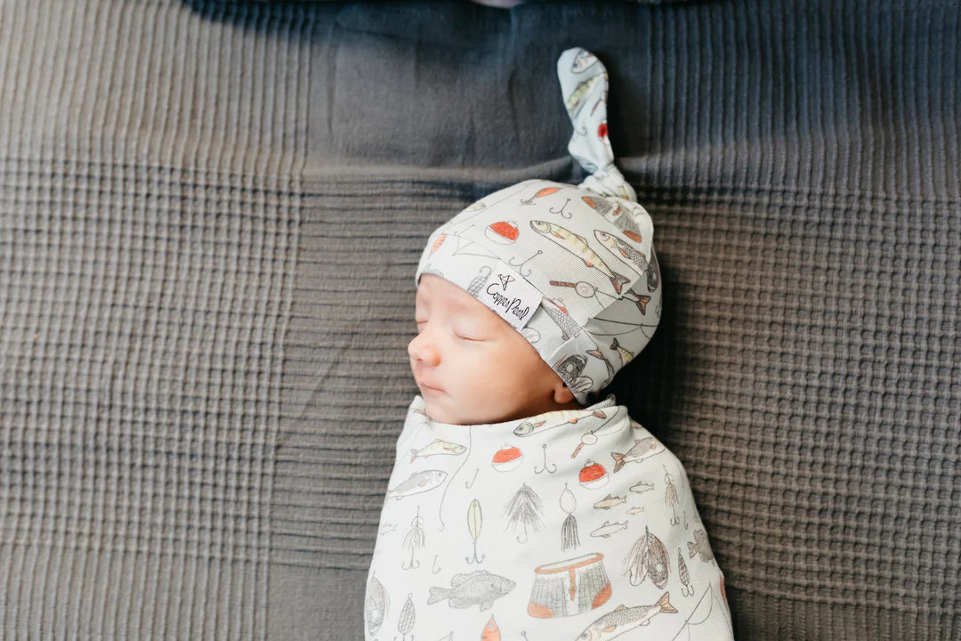 Trout Top Knot Hat  - Doodlebug's Children's Boutique