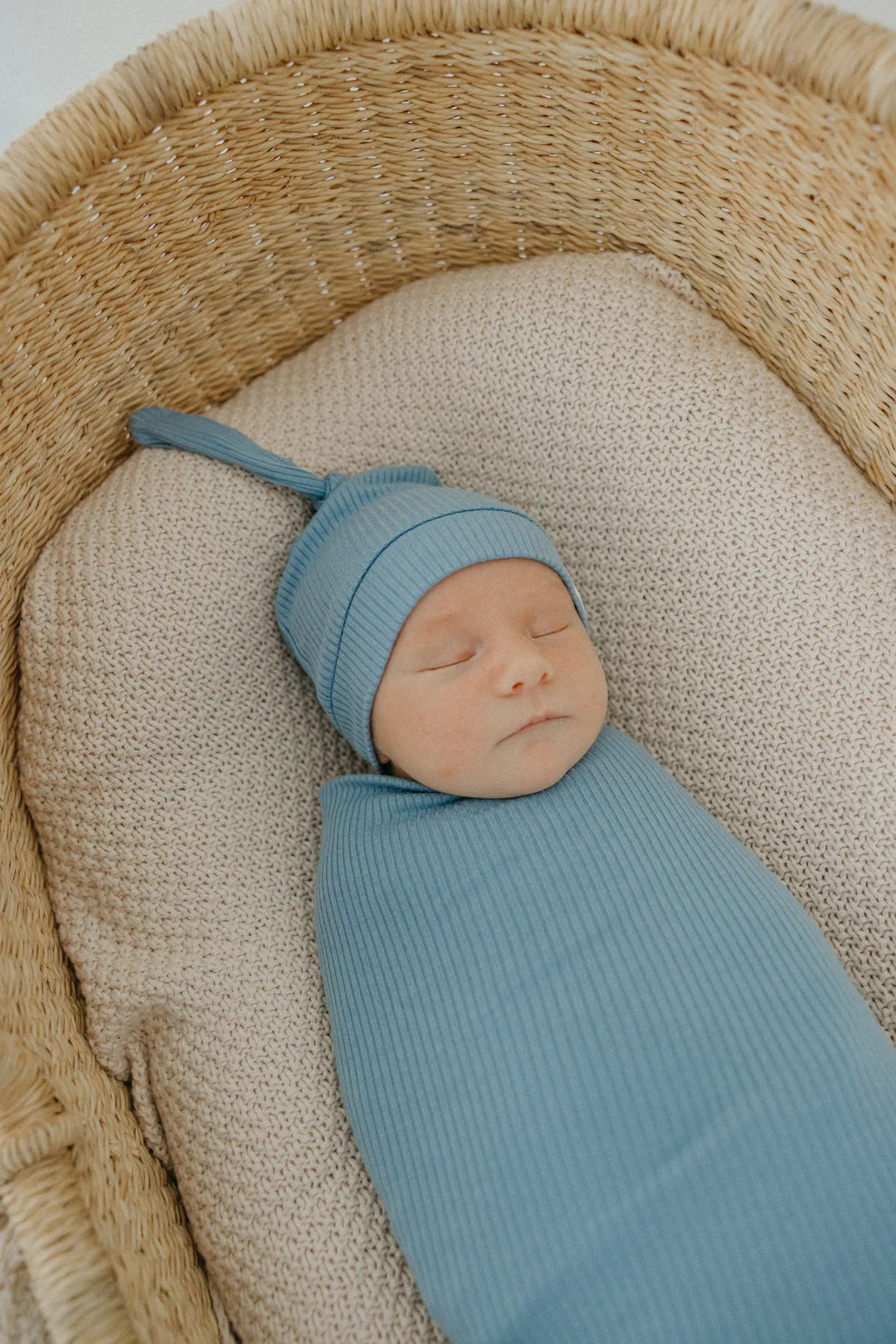 Atlantic Rib Knit Swaddle Blanket  - Doodlebug's Children's Boutique