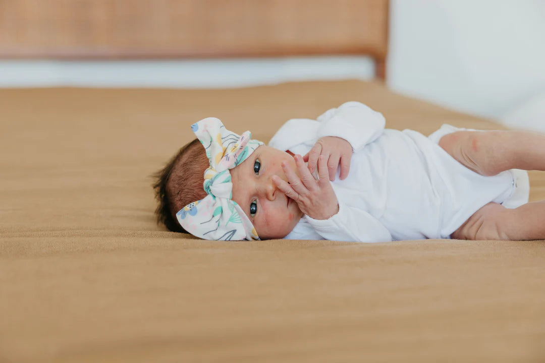 Clara Knit Headband Bow  - Doodlebug's Children's Boutique