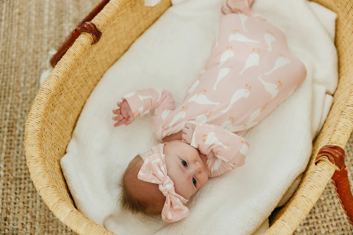 Goosie Knit Headband Bow - Doodlebug's Children's Boutique