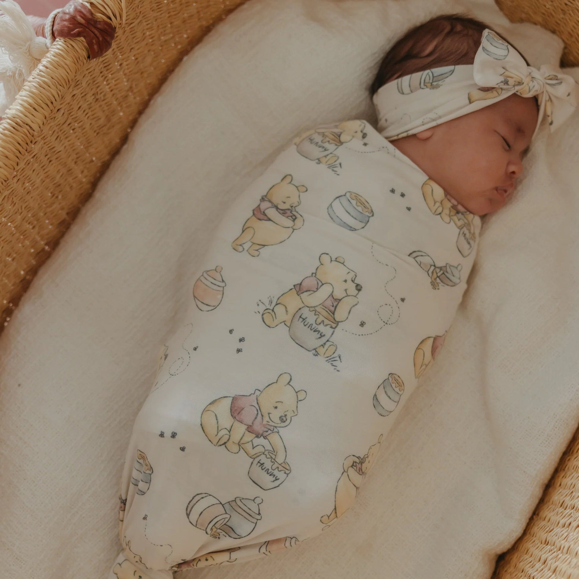 Hunny Swaddle Blanket - Doodlebug's Children's Boutique