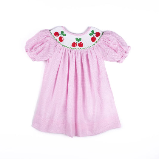 Cherry Smocked Dress - Doodlebug's Children's Boutique