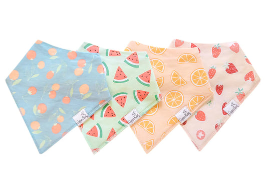 Clementine 4 Pack Bandana Bibs  - Doodlebug's Children's Boutique