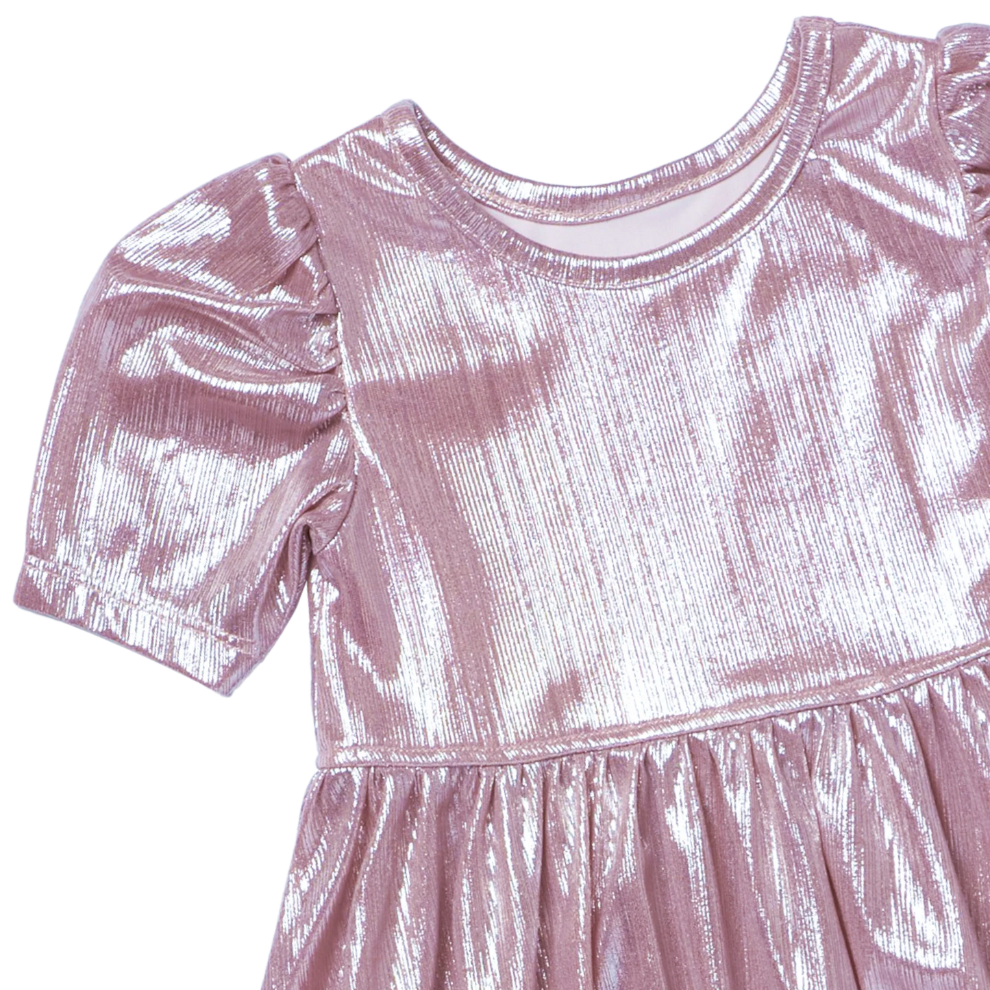 Lame' Dress in Light Pink
