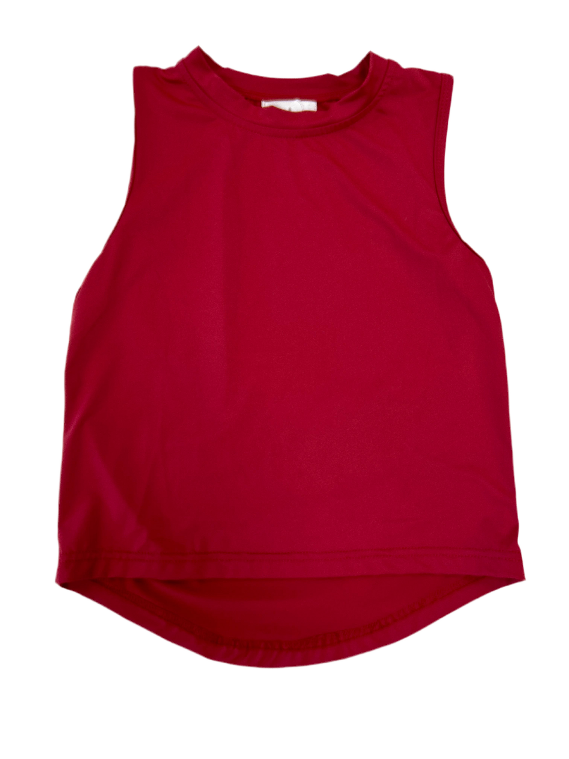 Crimson Hi-Lo Tank  - Doodlebug's Children's Boutique