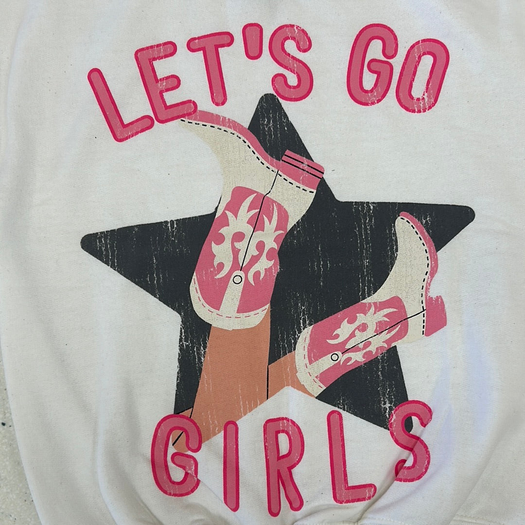 Let's Go Girls Pullover Sweatshirt  - Doodlebug's Children's Boutique
