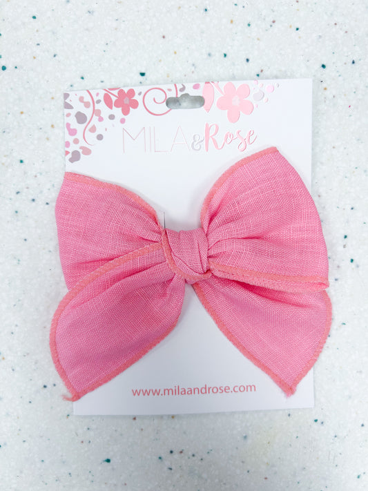 Bubblegum Pink Classic Bow - Doodlebug's Children's Boutique