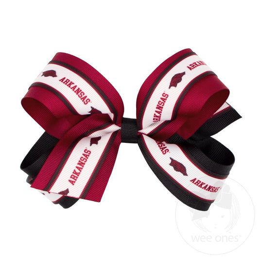 Arkansas Razorbacks Large Logo Bow - Doodlebug's Children's Boutique