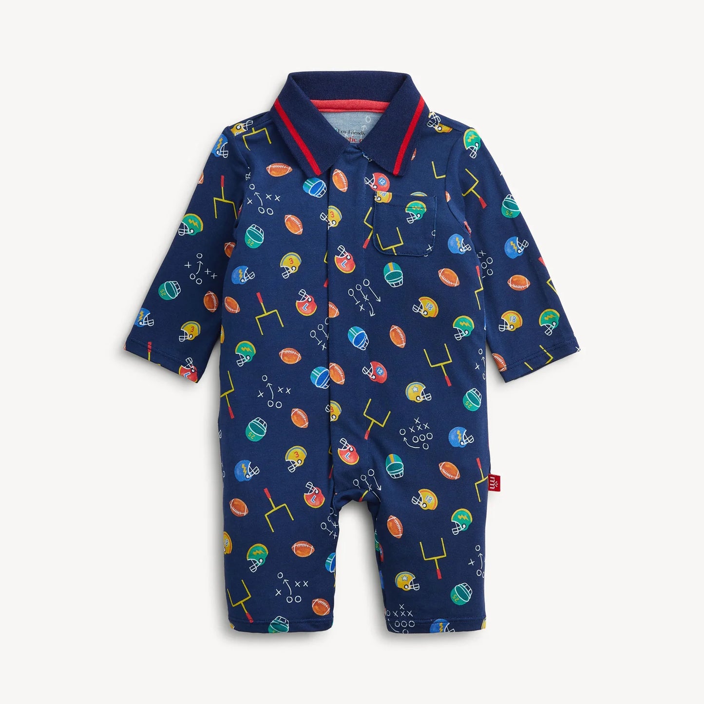 First Down Fun Magnetic Polo Romper